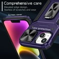 thumbnail image 6 of SaniMore for iPhone 12 Stand Case, Slide Camera Cover 360 Degree Rotating Kickstand Magnetic Car Mount Hybird Tri-layer Rugged Shell Military-grade Shockproof Anti-drop Cover, Purple, 6 of 10