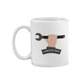 thumbnail image 2 of Labour Day Fist And Wrench Art Mug - Image by Shutterstock,, 2 of 4