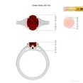 thumbnail image 5 of ANGARA Lab Grown 2 Ct Vintage Inspired Oval Ruby Split Shank Engagement Ring for Women in 14K White Gold (Size-9x7mm) | July Birthstone, Anniversary, Jewelry Gift for Women | Lab-Grown Ruby Ring, 5 of 7