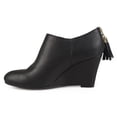 thumbnail image 3 of Women's Faux Leather Tassel Wedge Booties, 3 of 8