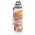 thumbnail image 2 of Sports Water Bottle 1000ML Tritan Food Grade Clear Water Bottle Fitness Outdoor Sports Bike Super Cute Orange Mushrooms, 2 of 7