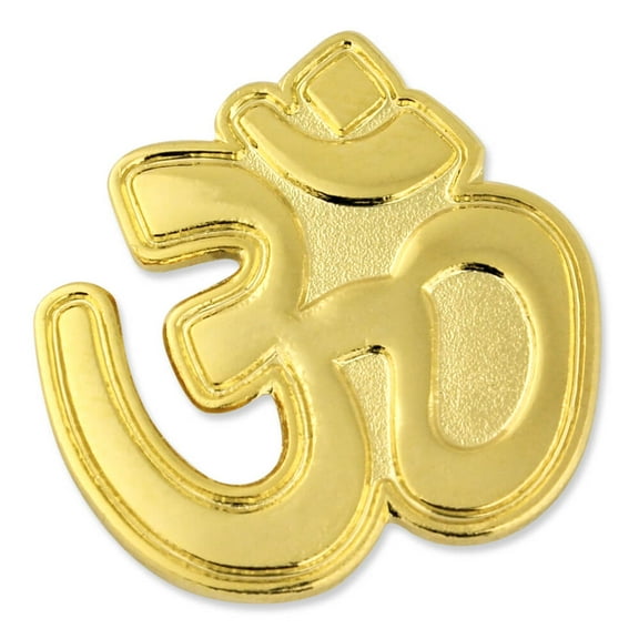 PinMart's Gold Plated Aum (Om) Hindu Yoga Symbol Lapel Pin