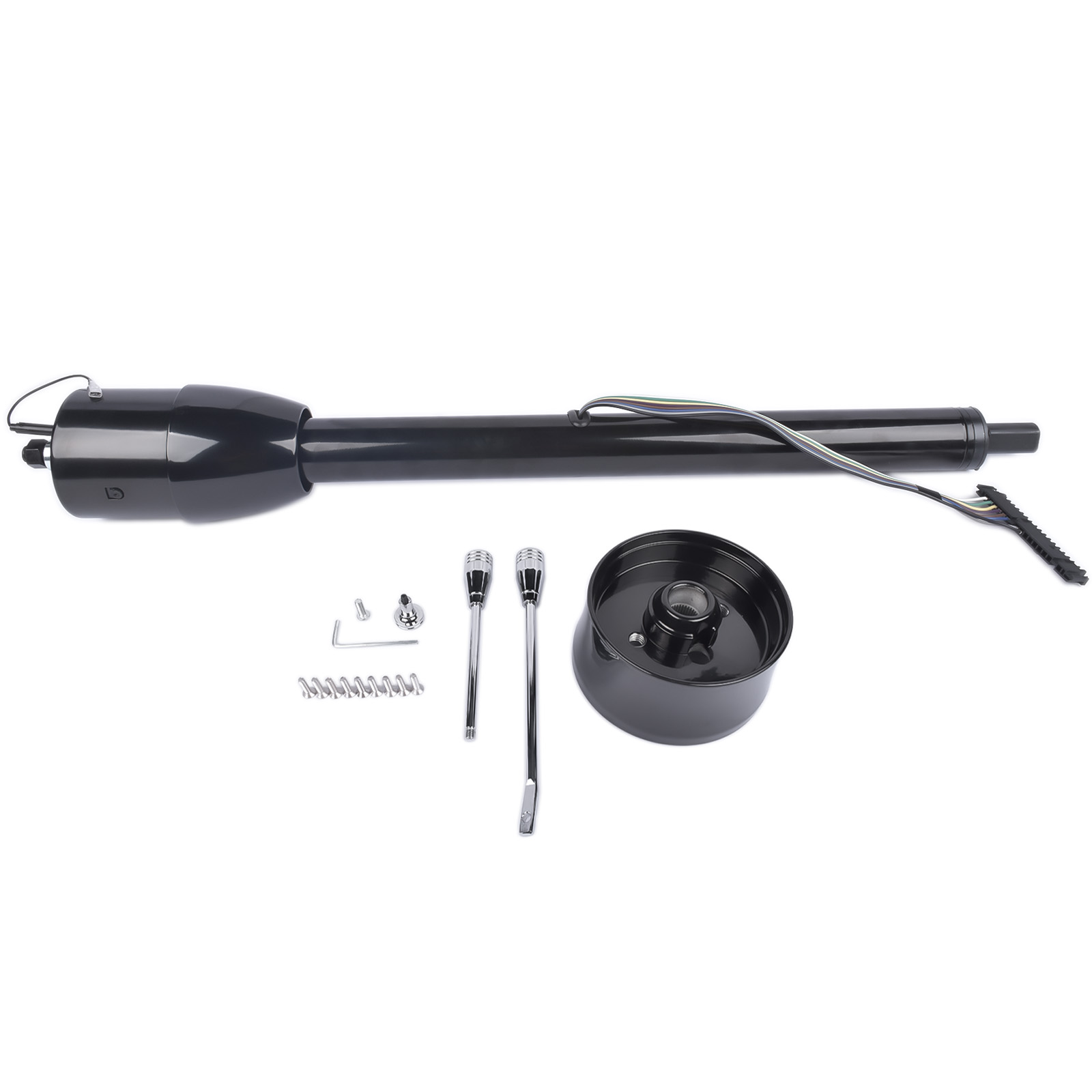 CNCDPT Black Floor Shift Tilt Steering Column For 1964-1972 Chevelle W/ Ignition Key