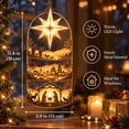 thumbnail image 4 of Bethlehem Star of Faith Lighted Nativity, Nativity Scene Christmas Window Decorations, Religious Theme Christmas Decorations for Living Room, Window, 4 of 7