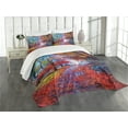 thumbnail image 3 of Ambesonne Colorful Quilted Bedspread Set 3 Pcs, Trees Park Fall Autumn, King Size, Multicolor, 3 of 5
