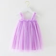 thumbnail image 2 of Fsqjgq Baby Girl Clothes Easter Outfit Toddler Girl Casaul Girls Clothes Size 21 Purple Toddler Girls Sleeveless Tulle Holiday Party Dress Dance Party Princess Dresses Clothes 80, 2 of 5