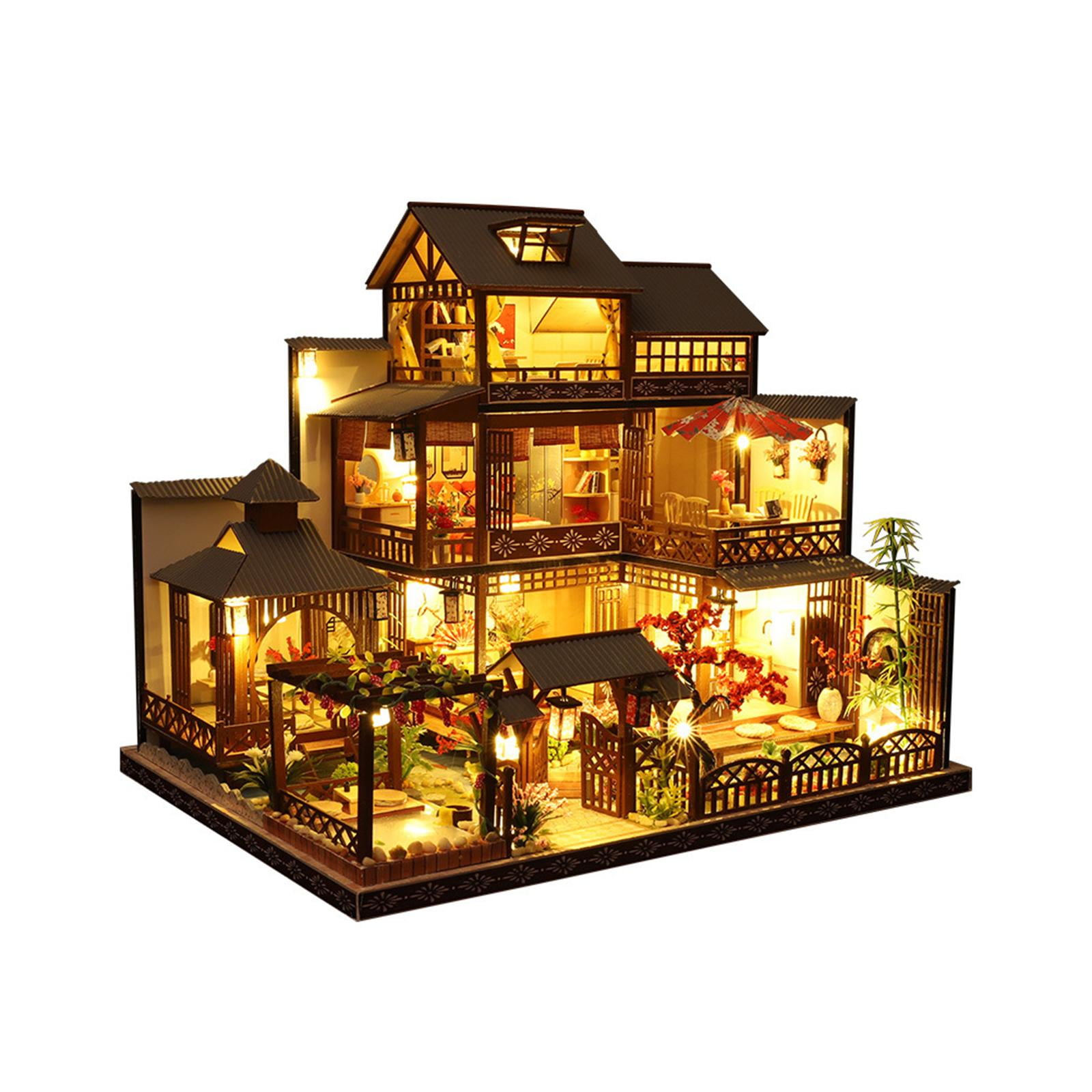 Maison Miniature à Construire Soi-même – Chambre Avec Meubles Et LED – Kit 3D Adulte – Cadeau Créatif