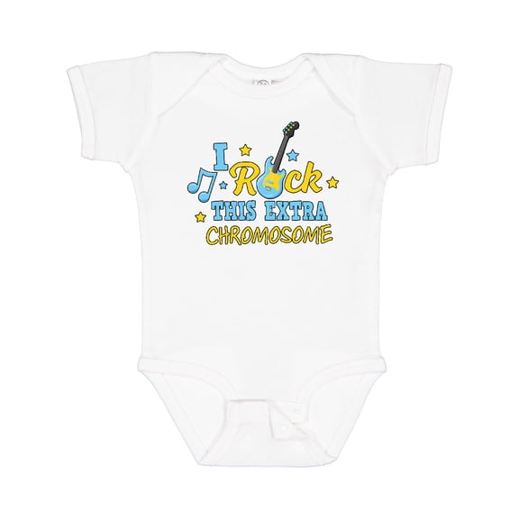 Inktastic I Rock This Extra Chromosome Down Syndrome Awareness Boys or Girls Baby Bodysuit