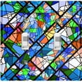 thumbnail image 2 of Metal Light Switch Plate Outlet Cover (Stained Glass Window Tile Pattern GLA007), 2 of 14