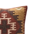 thumbnail image 2 of Fabcollectioncrafts Luxurious Indian Kilim Pillow Cover, Square Jute Wool Cushion Case, Rustic Farmhouse Throw Pillow for Home Décor(22x22) C95, 2 of 3