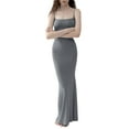 thumbnail image 1 of Txlixc WFaldas largas de tirantes de verano para mujeres, faldas de lazo cuadrado de pasta sólida para clubes de fiestas Txlixc moda, 1 of 8