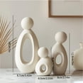 thumbnail image 3 of ZZAIXHL Abstract Family of 3 Figurines Modern Sculptures Home Decorative Accents TV Stand Decor Bookshelf Knacks Gifts for Shelves Entry Way Statues for Home Decor Living Room, 3 of 4