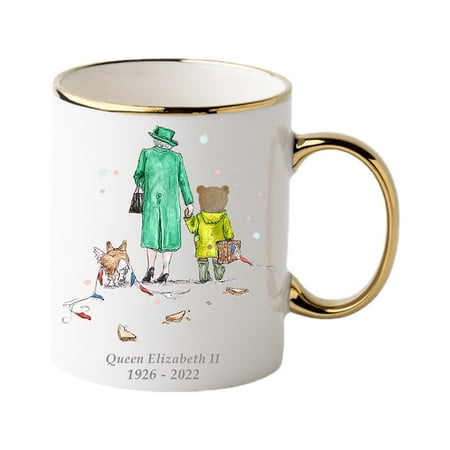 

Queen Elizabeth Memorial Mug | Print British Queen RIP Remembrance Mug 1952-2022 | Celebrating Her Majesty s 70 Years on The Throne - Teddy Bear