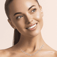 thumbnail image 6 of Mystigrey Hannah .925 Sterling Silver Plated Rhodium Crown Necklace with Cubic Zirconia for Women, 6 of 7