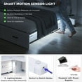 thumbnail image 4 of Advwin Queen Size Murphy Bed with Storage & Charging Station, Hideaway Murphy Cabinet Bed with Motion Sensor Lights, Foldable Platform Bed Frame for Bedroom, Guest Room, Office, White, 4 of 10