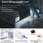 Advwin Full Size Murphy Bed with Motion Sensor Lights & Charging Station, Foldable Hideaway Murphy Cabinet Bed with Storage