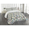 thumbnail image 3 of Ambesonne Abstract Quilted Bedspread Set 3 Pcs, Lollipop Pastel Dots, King Size, Multicolor, 3 of 5