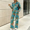 thumbnail image 4 of Chririnla Lounge Sets Gradient Color Leopard Print Sweatsuits Oversized Travel Airport Tracksuit for Fall with Quarter Zip Half Zip, 4 of 9