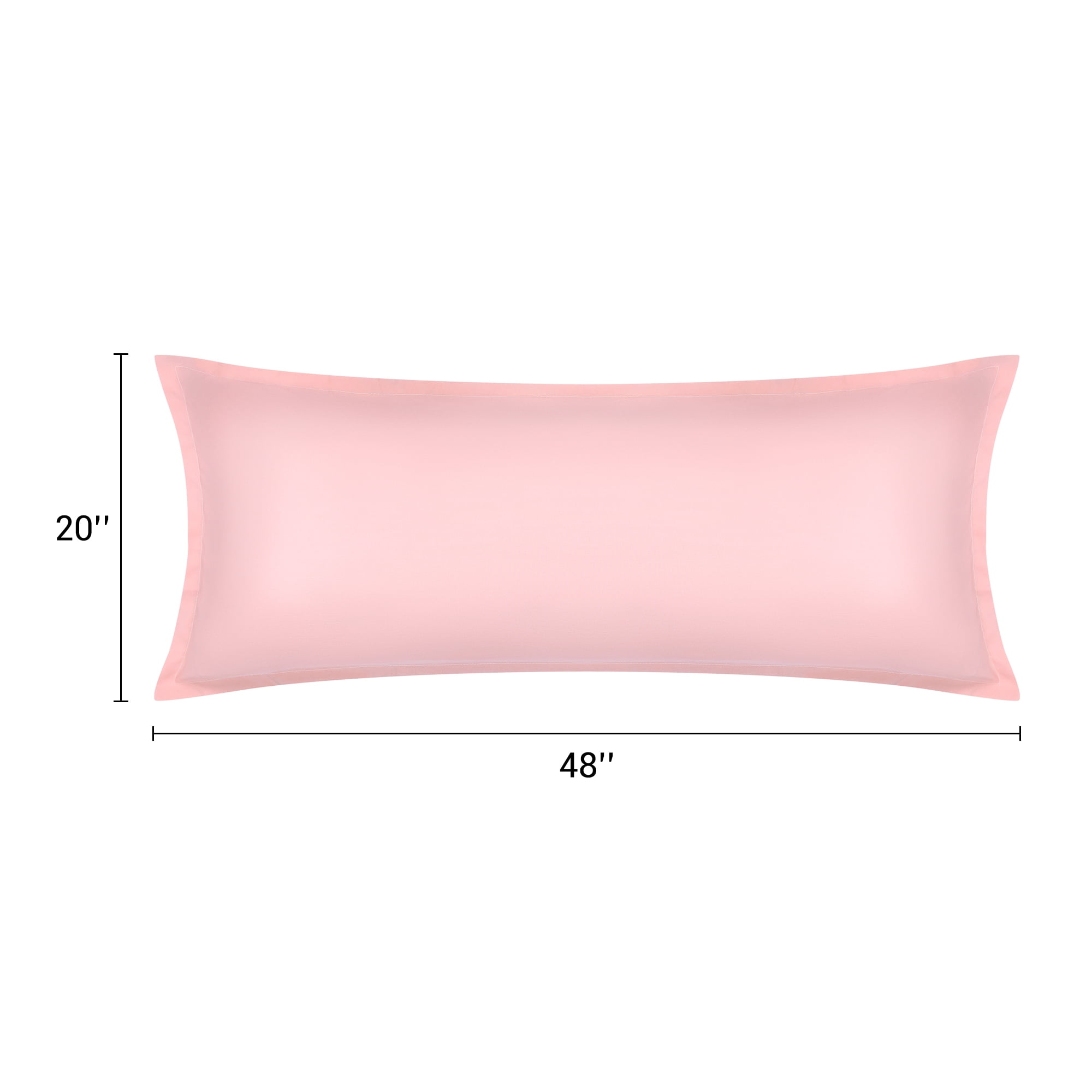 Unique Bargains 1 Pcs Pillow Cases Breathable Cooling Pillow Covers Pink 20"x48"