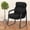 Black Microfiber, variant on Emma + Oliver Brown Microfiber Side Chair with Lumbar Support and Sled Base