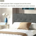 Twin Platform Bed Frame with Headboard, Heavy Duty Fabric Upholstered