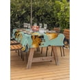 thumbnail image 3 of Outdoor Tablecloth with Umbrella Hole for Patio/Picnic/Party/Camping, Construction Truck Waterproof Table Cloth Rectangle Table Cover Washable, Cartoon Grips and Bulldozers Green (60"x 84"), 3 of 8