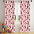 thumbnail image 5 of Blackout Kids Curtains,Pink Cow Strawberry Pattern Childrens Insulated Curtains Set Of 2,Bedroom Essentials,Toddler Room Decor 42x84in(106x213cm), 5 of 5