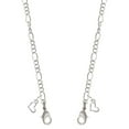 thumbnail image 1 of Silvertone Small Slanted Open Heart Silvertone Face Mask Necklace, 1 of 2