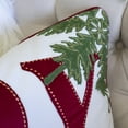thumbnail image 2 of Throw Blankets JOY Embroidered Christmas Throw Pillow – 14x20" Velvet Lumbar Cushion in Red and White with Green Holiday Accents,Queen Size Blankets, 2 of 9
