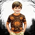 thumbnail image 2 of CONZONE Halloween Big Boys Tshirts Short Sleeve Pumpkin Graphic Tees for Boys Crew Neck Spooky Season Funny Tops, 2 of 4