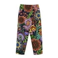 thumbnail image 4 of Kdxio Women's Comfy Stretch Vintage FloralPrint Drawstring Pajama Pants-Large, 4 of 9