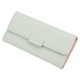 thumbnail image 2 of Fashion Women Trifold Long Wallet PU Leather Card Holder Organizer Purse Light Green, 2 of 7