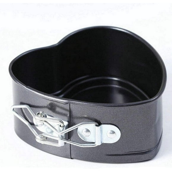 Springform Cake Pans,Heart Shaped Cake Pan Nonstick Baking Pan with Removable Bottom,Carbon Steel Roasting Pan Bakeware Cheesecake Pan (Black)
