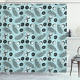 thumbnail image 1 of Ambesonne Palm Leaf Shower Curtain, Hawaiian Tropical, 69"Wx70"L, Aqua Black White, 1 of 3