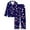 Dark Blue, variant on Christmas pajamas Long Sleeve Pajama Floral Print Soft Comfy Sleepwear Loungewear Cozy Homewear Nightwear Outfit For Ladies And G'irls