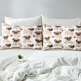 thumbnail image 4 of Erosebridal Cute Pug Dog Fitted Sheet Twin, Animal Pet Theme Bedding Set Twin Size , Lightweight 2 Pieces, 4 of 5