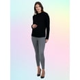 thumbnail image 5 of Savi Parker Women’s Ponte Maternity Leggings with Pockets – Pregnancy Clothes for All Seasons – 28” Inseam (S, Grey), 5 of 7