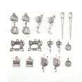 thumbnail image 2 of POINTERTECK 1Set Tibetan Silver Tailor Tool Mix Charm Pendants Beads Jewelry Making DIY, 2 of 6