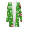 thumbnail image 6 of Women's Christmas Cardigans Open Front,Christmas Cardigan for Women 2023 Comfy Casual Lightweight Open Front Cardigan Long Sleeve Graphic Tops Shirts with Pockets, 6 of 7