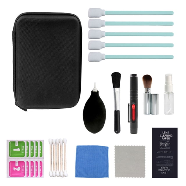 Limpiador de lentes Kit de limpieza de la cámara para limpiar el sensor de la cámara DSLR Accesorios de la lente Herramientas de mantenimiento de la cámara con estuche de transporte Maboto Limpiador de lentes