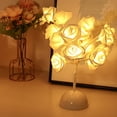 thumbnail image 6 of GFHFHITJ Faux Rose Flower Tree Lamp, 16 Heads LED Rose Table Lamp, Desktop Decoration Night Light Ornaments For Home Wedding Party Decoration, Batteries Not Included, 6 of 6