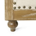 thumbnail image 4 of Noble House Petes Fabric Chesterfield Tufted Club Chairs, Set of 2, Beige and Dark Brown, 4 of 8