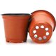 thumbnail image 3 of Zhuge 100 macetas de plástico de 4 pulgadas para vivero, plántulas, flores, plantas, contenedores para iniciar semillas, 4 pulgadas, color rojo, 3 of 4