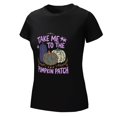thumbnail image 6 of Women’s T-Shirt, Boho Moon Phase Patterned Pumpkin Fall Cottagecore Witchy Short Sleeve Tee for Pumpkin Farm Trip, Halloween Festival & Casual Autumn Harvest Daily Top, 6 of 8