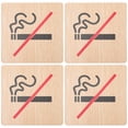 thumbnail image 5 of 20 pcs  Wall No Smoking Signs Wood No Smoking Hotel Doorplates No Smoking Warning Sign, 5 of 6