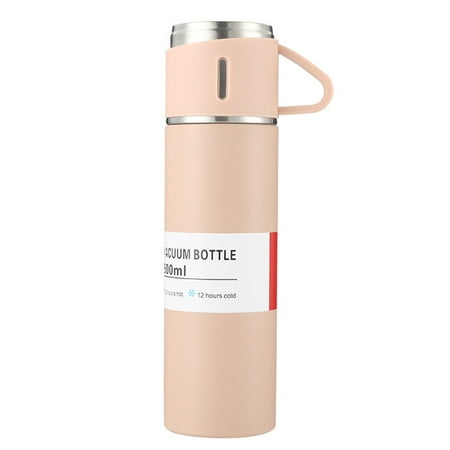 

500ML Vacuum Insulated Bottle with Cups Vacuum Stainless Steel Tumbler Drink Bottle for Coffee Hot Drink & Cold Drink