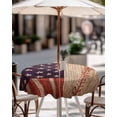 thumbnail image 5 of Outdoor Tablecloth with Umbrella Hole, Independence Day American Flag Zippered Table Cloth for Square Tables, Baseball Sport Retro Wood Grain Washable Waterproof Tablecloths for Picnic Patio Garden, 5 of 9