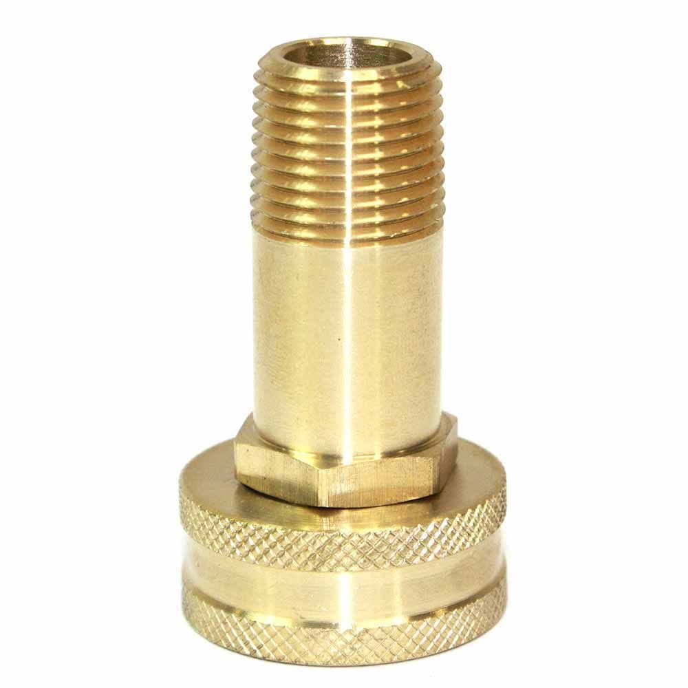 3/4"GHT Male x 1/2" NPT Female x 3/4" NPT Male Hose Adapter Fitting FGM0112 