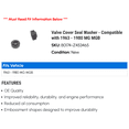 thumbnail image 2 of Valve Cover Seal Washer - Compatible with 1963 - 1980 MG MGB 1964 1965 1966 1967 1968 1969 1970 1971 1972 1973 1974 1975 1976 1977 1978 1979, 2 of 2