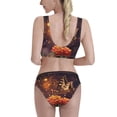 thumbnail image 3 of Picia Butterfly Sitting on a Flower Women's High Waisted Bikini Scoop Neck Swimsuit Two Pieces Bathing Suit-Small, 3 of 8